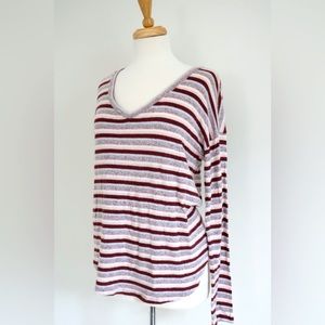 American Eagle Outfitters Soft & Sexy Plush Long Sleeve Striped Top Medium